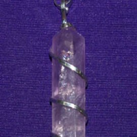 Spiral Purple Gemstone Silver Pendant